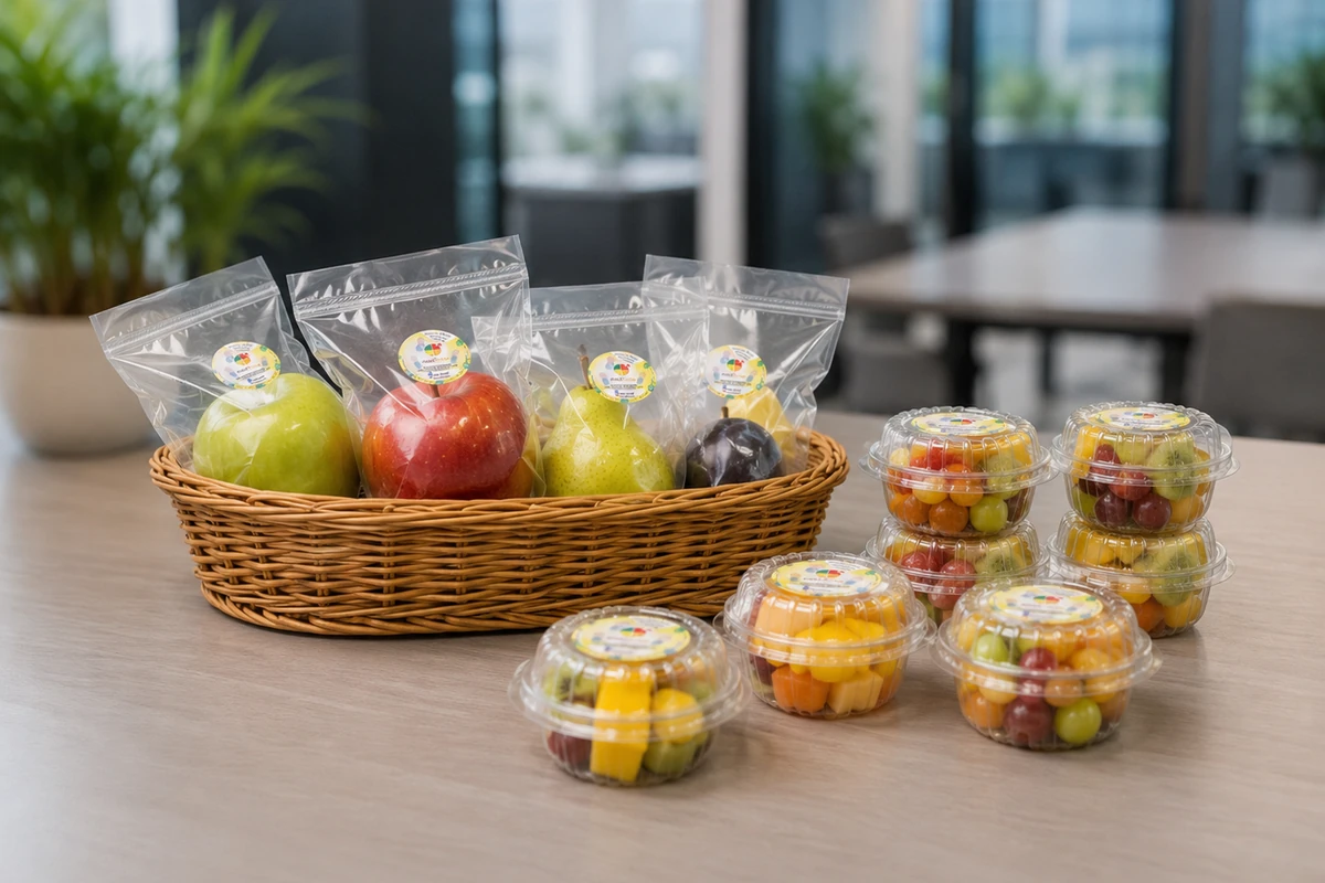 Frutas frescas e porcionadas para empresas